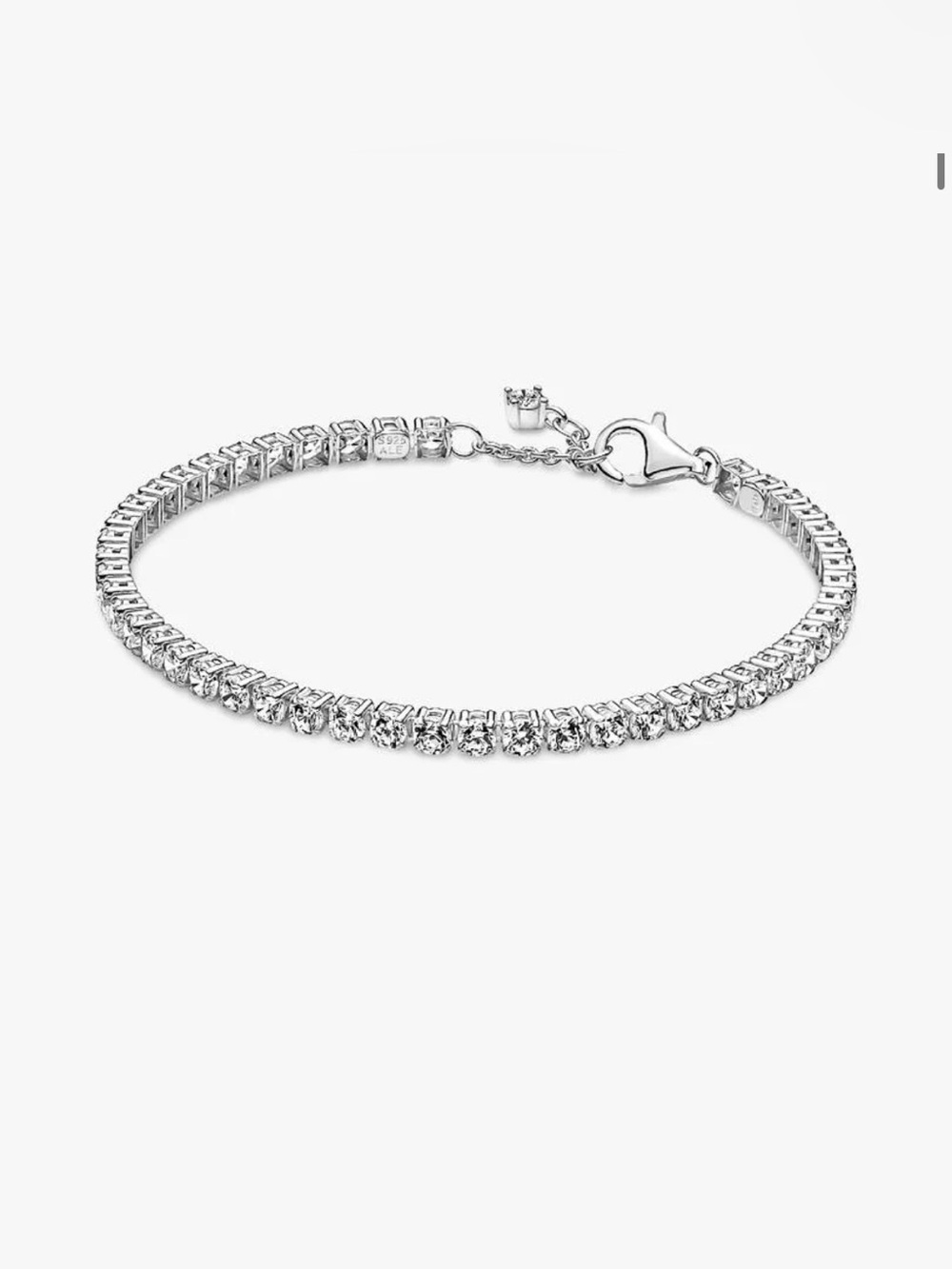 Pandora Silver Bracelet with Clear Stones